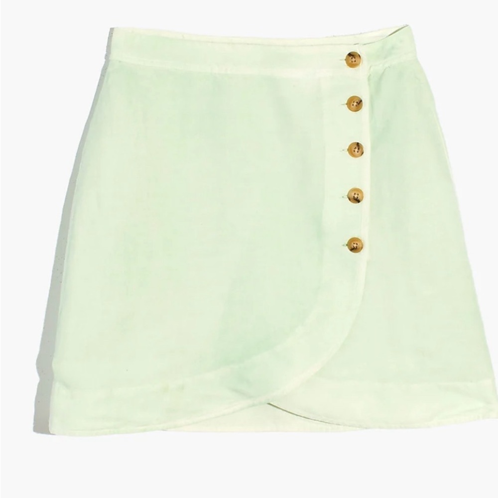 Madewell Linen-Blend Tulip-Hem Mini Skirt: Earth-Dyed Edition Size 4 NWT